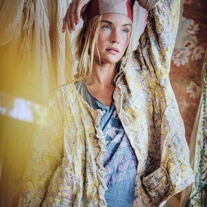 Magnolia Pearl Anders Applique Jacket, 554, Banana Bread